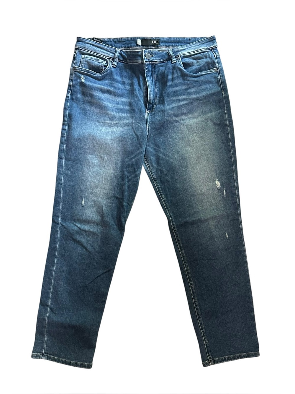 KUT from the Kloth Naomi Ankle Girlfriend Straight Leg Jeans Sz 14